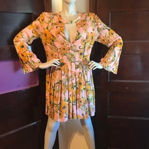 Pink floral  free people dress size 10